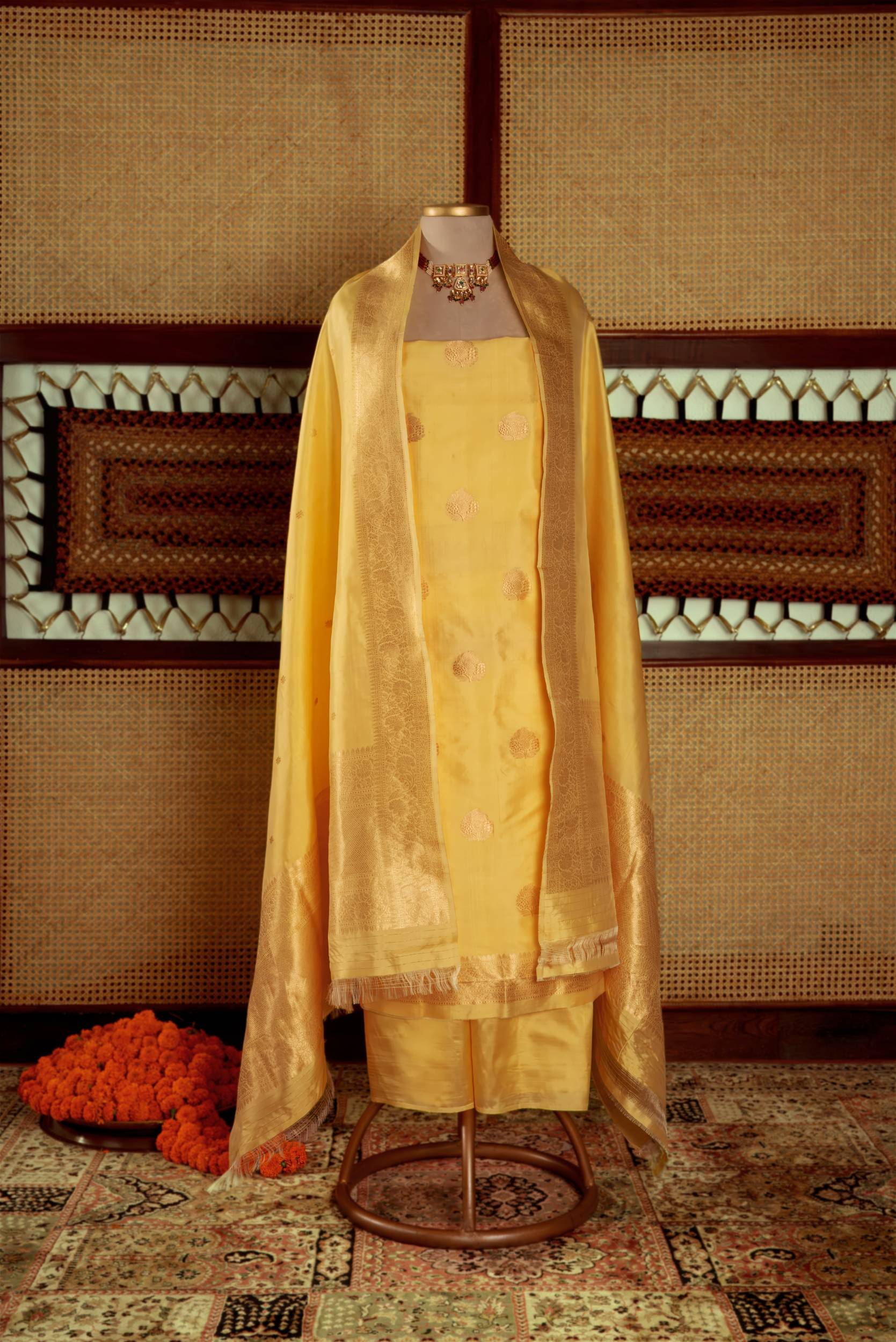 Pure katan silk suit piece