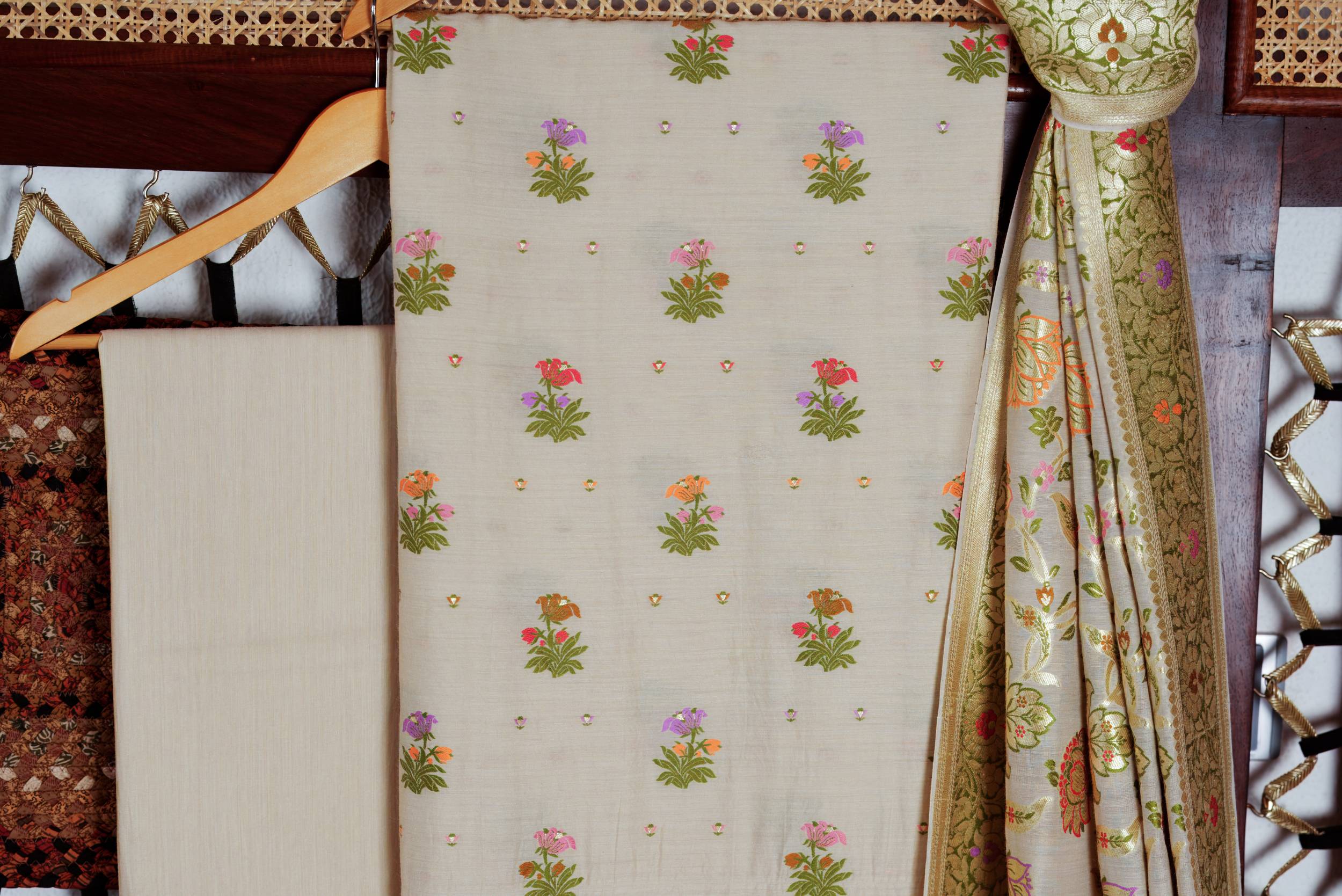 Pure Moonga Silk Suit Fabric